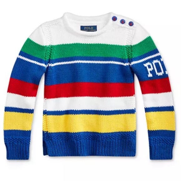 Polo Ralph Lauren Other - Ralph Lauren Polo Girls' Striped Rollneck Knit Striped Sweater Little Kids